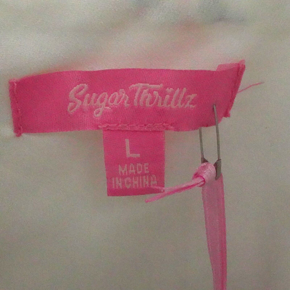 Sugar Thrillz Lush Opulence Corset Skirt Set Sz L Spring Chappell Roan - Picture 5 of 16